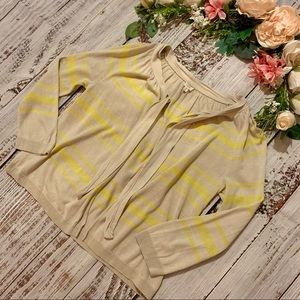 J.Crew Silk & Cotton Striped Cardigan